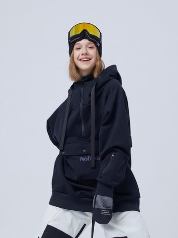 Nobaday WARRY PULLOVER SWEATSHIRT Snowboardjacke Hoodie Black