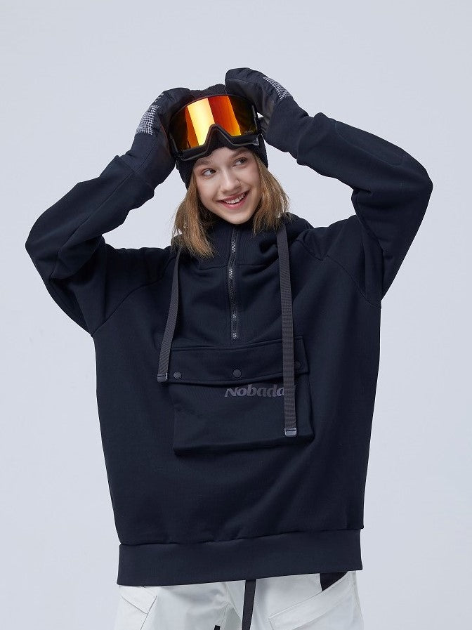 Nobaday WARRY PULLOVER SWEATSHIRT Snowboardjacke Hoodie Black