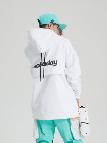 Nobaday WARRY PULLOVER SWEATSHIRT Snowboardjacke Hoodie Hellweiß